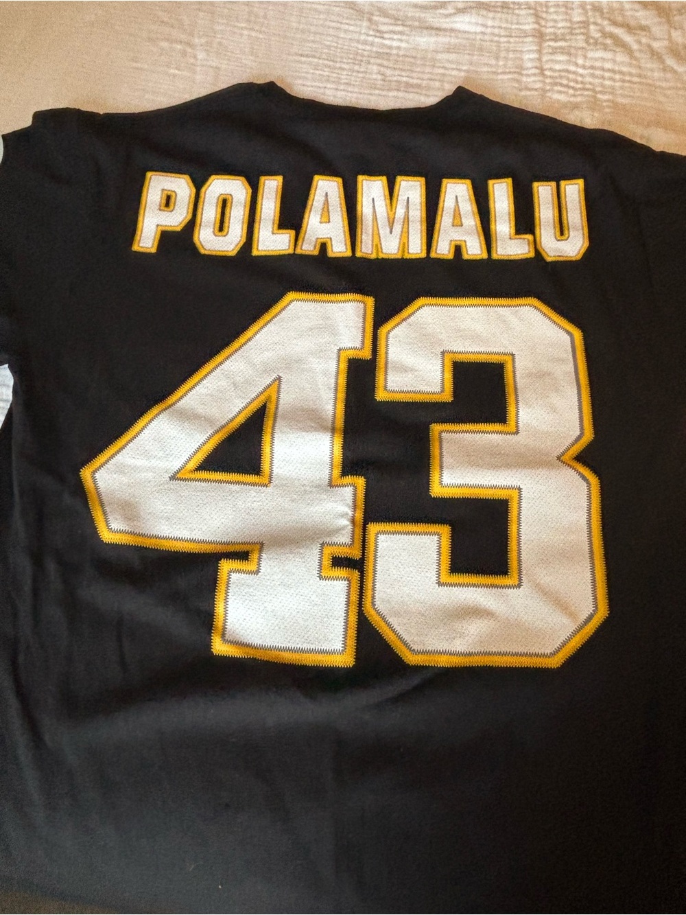 Team Apparel Black Polamalu #43 Jersey-Style Men’s Shirt